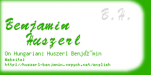 benjamin huszerl business card